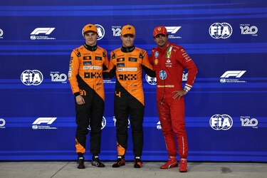 Norris y Piastri parten en primera fila; Sainz sale tercero en Abu Dabi