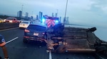 Corredor Sur: rescatan a conductor que cayó al mar