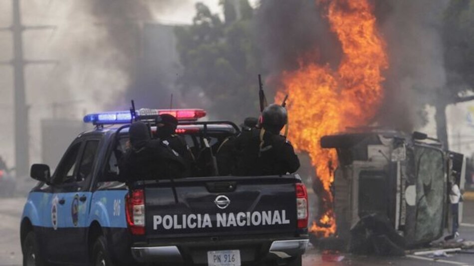 Capital nicaragüense otra vez estremecida por la violencia en las calles
