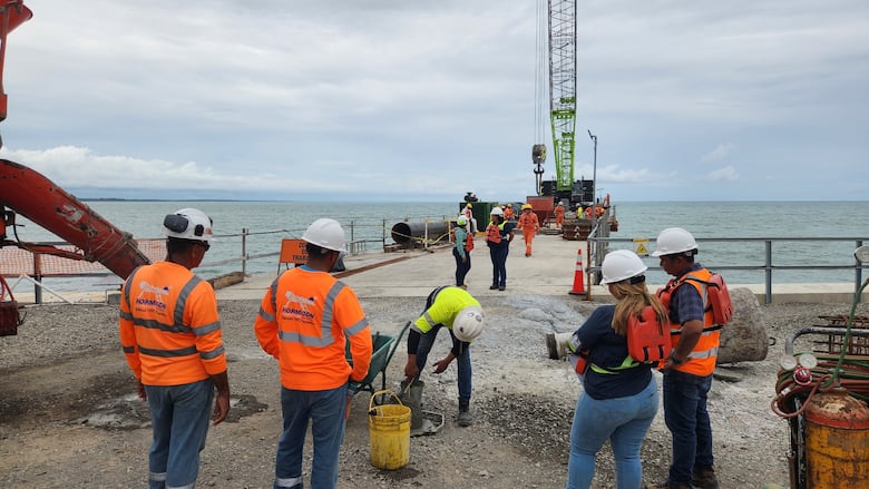 Avanza construcción del muelle multipropósito de Puerto Armuelles con 48% de progreso