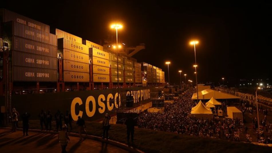 El Cosco Shipping Panamá atraviesa Cocolí y se completa la inauguración del tercer juego de esclusas