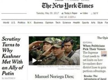 El deceso de Noriega en los medios digitales