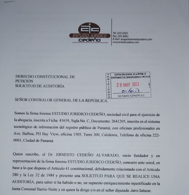 Exigen al contralor que investigue y que se garantice la igualdad de condiciones en competencia electoral