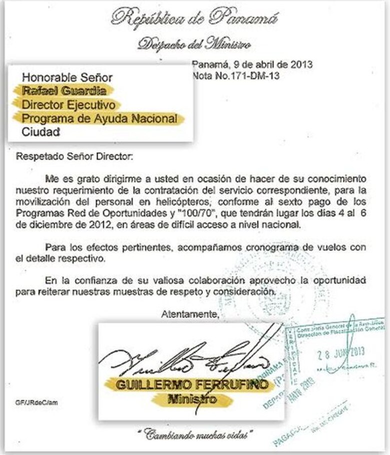 “A mí me trajo el cheque Ferrufino”