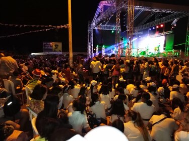 Peregrinos participan en concierto de bienvenida en Chitré