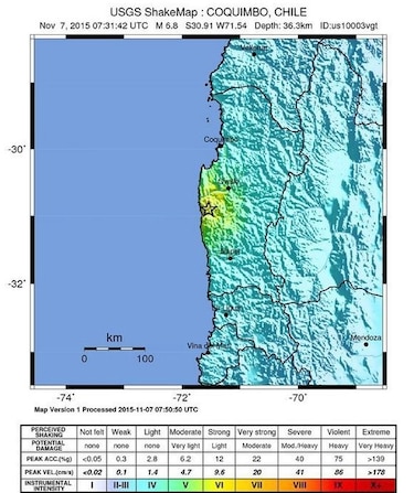 Un sismo de magnitud 6.8 remece el norte de Chile