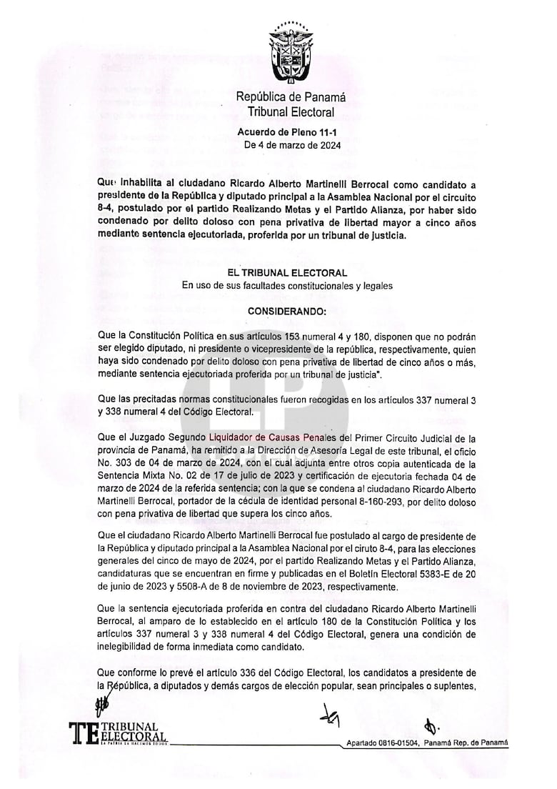 ¿Puede Mulino ser candidato presidencial? Este fue el análisis del Tribunal Electoral