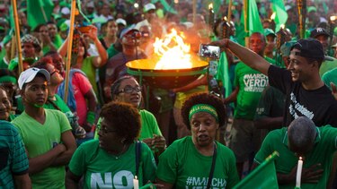 La 'llama verde' llega a Santo Domingo contra impunidad en caso Odebrecht