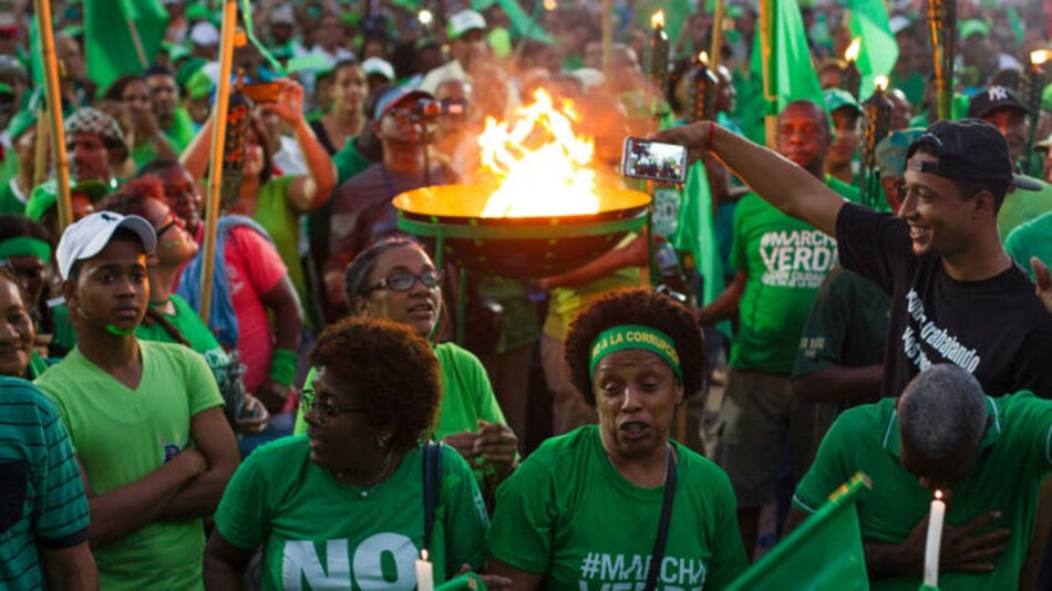 La 'llama verde' llega a Santo Domingo contra impunidad en caso Odebrecht