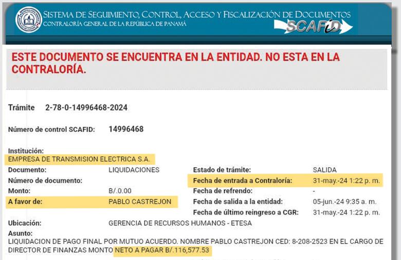 Tres gerentes y tres directores de Etesa buscan llevarse casi $1 millón en liquidaciones