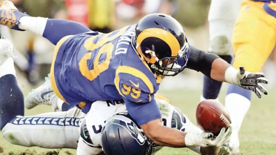 Aaron Donald, el encargado de perseguir a Tom Brady
