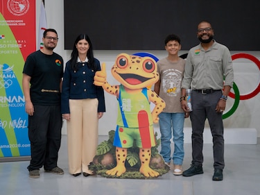 Antón, la rana dorada, es presentada como mascota de los Juegos Suramericanos de la Juventud Panamá 2026