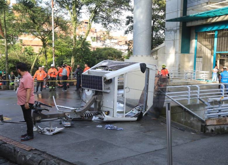 Un muerto y 20 heridos deja la caída de una cabina del sistema de teleféricos en Medellín