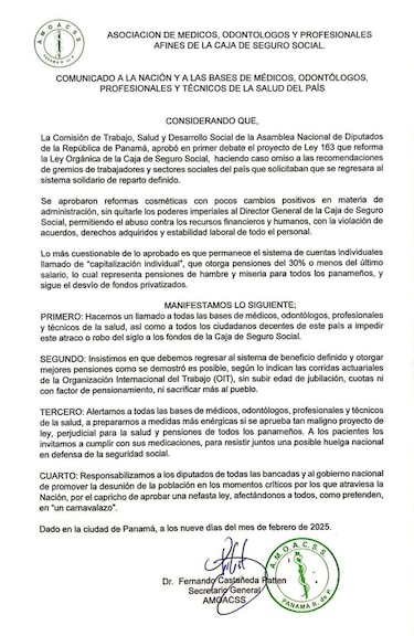 ‘Médico que quiera ir a huelga, médico que financiará su huelga’, advierte Dino Mon