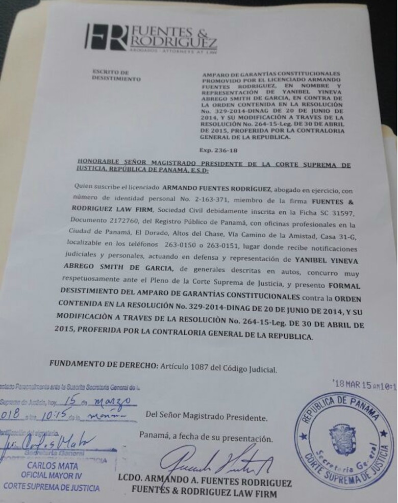 Yanibel Ábrego retira amparo de garantías que presentó por caso de auditorías