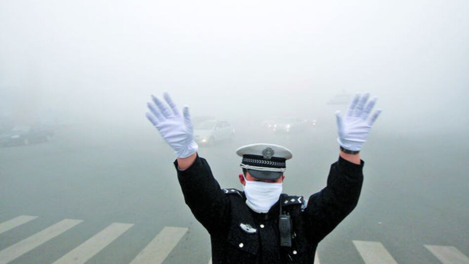 Policías contra la polución