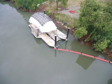 Wanda Díaz, la rueda atrapadora de desechos está lista