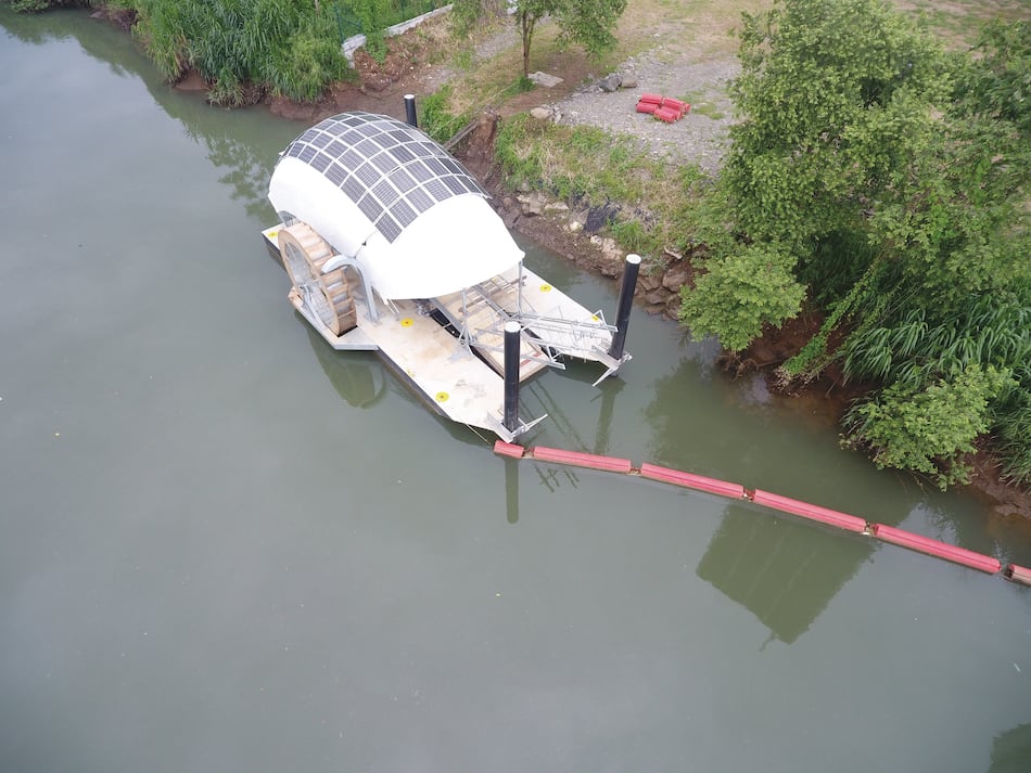 Wanda Díaz, la rueda atrapadora de desechos está lista