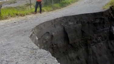 Se hunde tramo carretero a Breñón