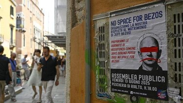 Las protestas en Venecia que forzaron al multimillonario Jeff Bezos a cambiar el lugar de su fastuosa boda