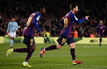 Barcelona gana 2-0 al Celta para terminar el año como líder