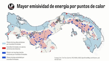 Dónde arde más Panamá: los puntos críticos de incendios forestales en 25 años