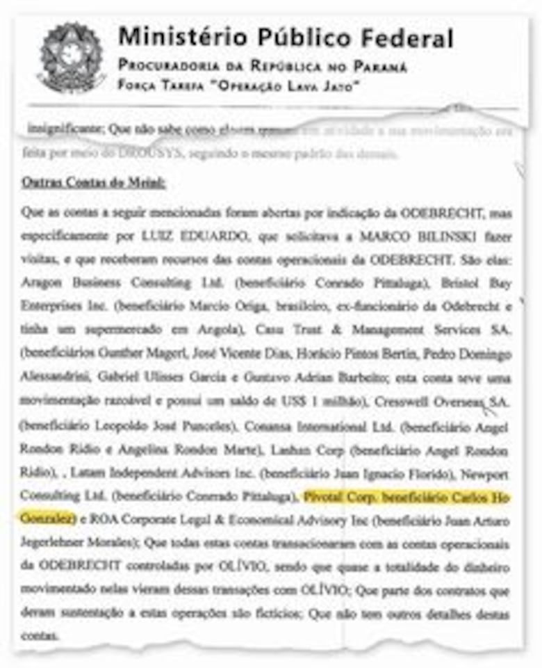 Carlos Ho, señalado en Brasil