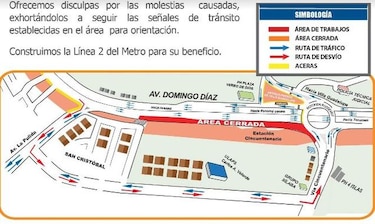 Este sábado cerrarán por 5 horas el carril hacia la rotonda de la Roosevelt