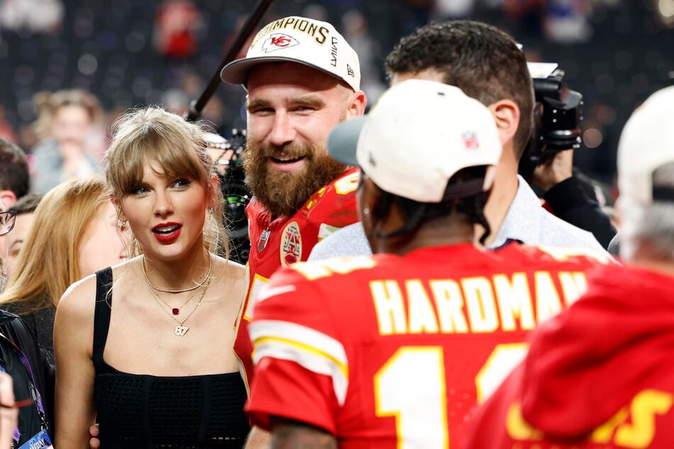 Taylor Swift y Travis Kelce reinan en el Super Bowl