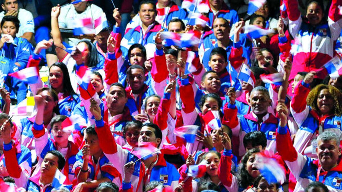 Representación panameña en los actos inaugurales de la competencia regional.CORTESÍA