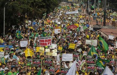 Por todo Brasil, manifestantes exigen impugnar a presidenta Rousseff