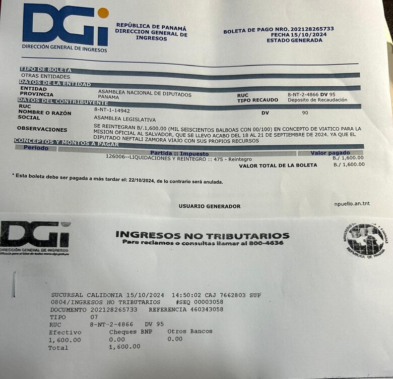 Diputado Neftalí Zamora sobre el pago de viáticos para viaje al exterior: ‘Yo devolví los $1,600’