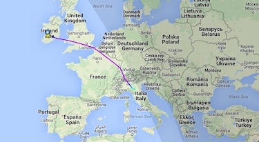 El avión de Ricardo Martinelli aterrizó en Bologna, Italia