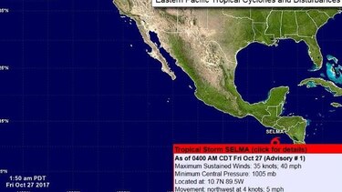 La tormenta tropical Selma avanza hacia El Salvador