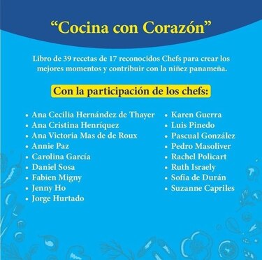 Lanzan el libro de recetas ‘Cocina con Corazón’ a beneficio de obras sociales