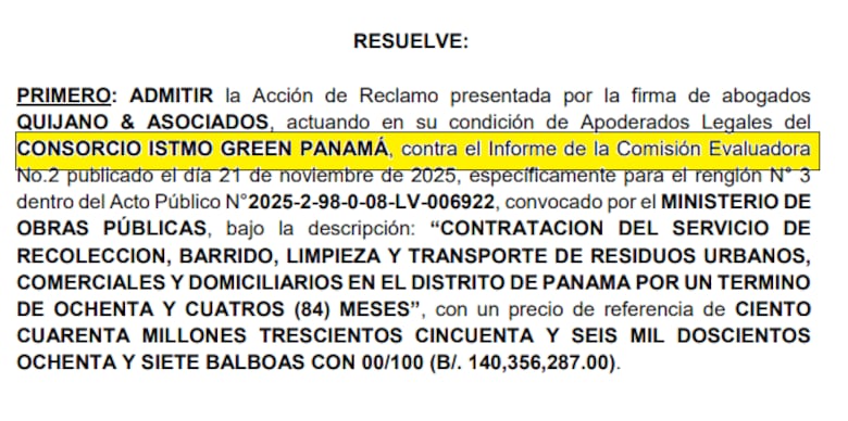 Impugnan licitación millonaria para la recolección de la basura en Panamá y queda suspendida