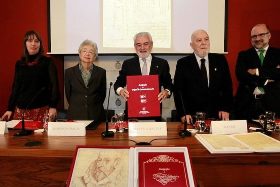 RAE presenta manuscritos de Miguel de Cervantes Saavedra