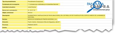 Sociedades a la carta, las más beneficiadas con los contratos directos en la Asamblea Nacional