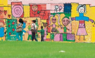 Un mural a todo color en El Chorrillo