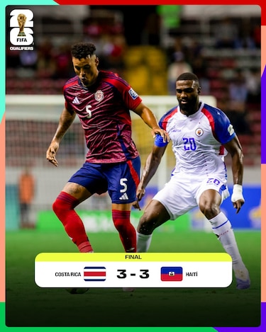 Costa Rica falla ante Haití y se complica la vida en la eliminatoria al Mundial 2026