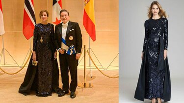 El vestido de gala de la primera dama Yazmín de Cortizo en Japón