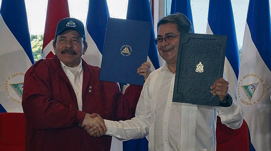 Nicaragua y Honduras firman histórico tratado de límites en el Caribe y Pacífico