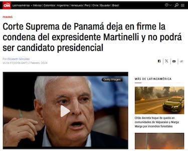 Así titularon los medios internacionales la condena de Ricardo Martinelli