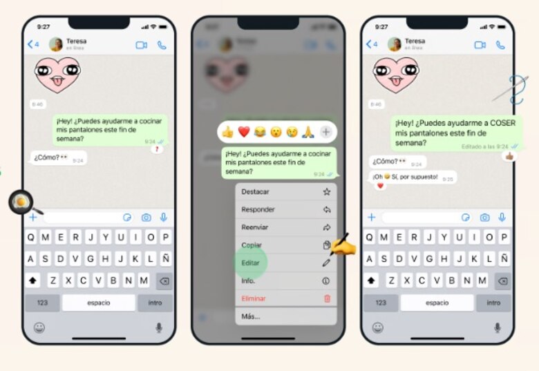 WhatsApp ya permite editar los mensajes hasta 15 minutos después de enviado