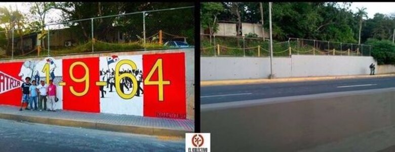 El Kolectivo vuelve a pintar mural en homenaje a los mártires del 9 de enero