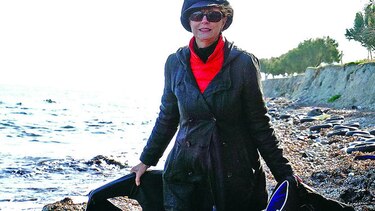 Susan Sarandon, con refugiados en la isla de Lesbos