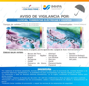 Autoridades mantienen vigilancia por lluvias y tormentas hasta el 27 de mayo