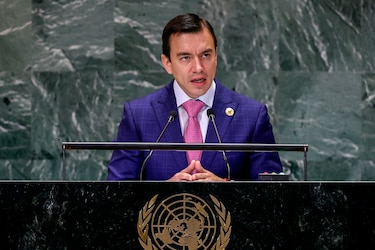 Noboa cancela agenda en Asamblea General de la ONU y regresa a Ecuador para atender incendios