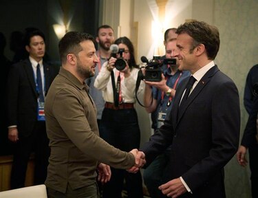 Macron dice a Zelenski que su presencia en el G7 puede cambiar las reglas del juego