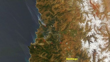 Ola de calor provoca incendios forestales en Chile
